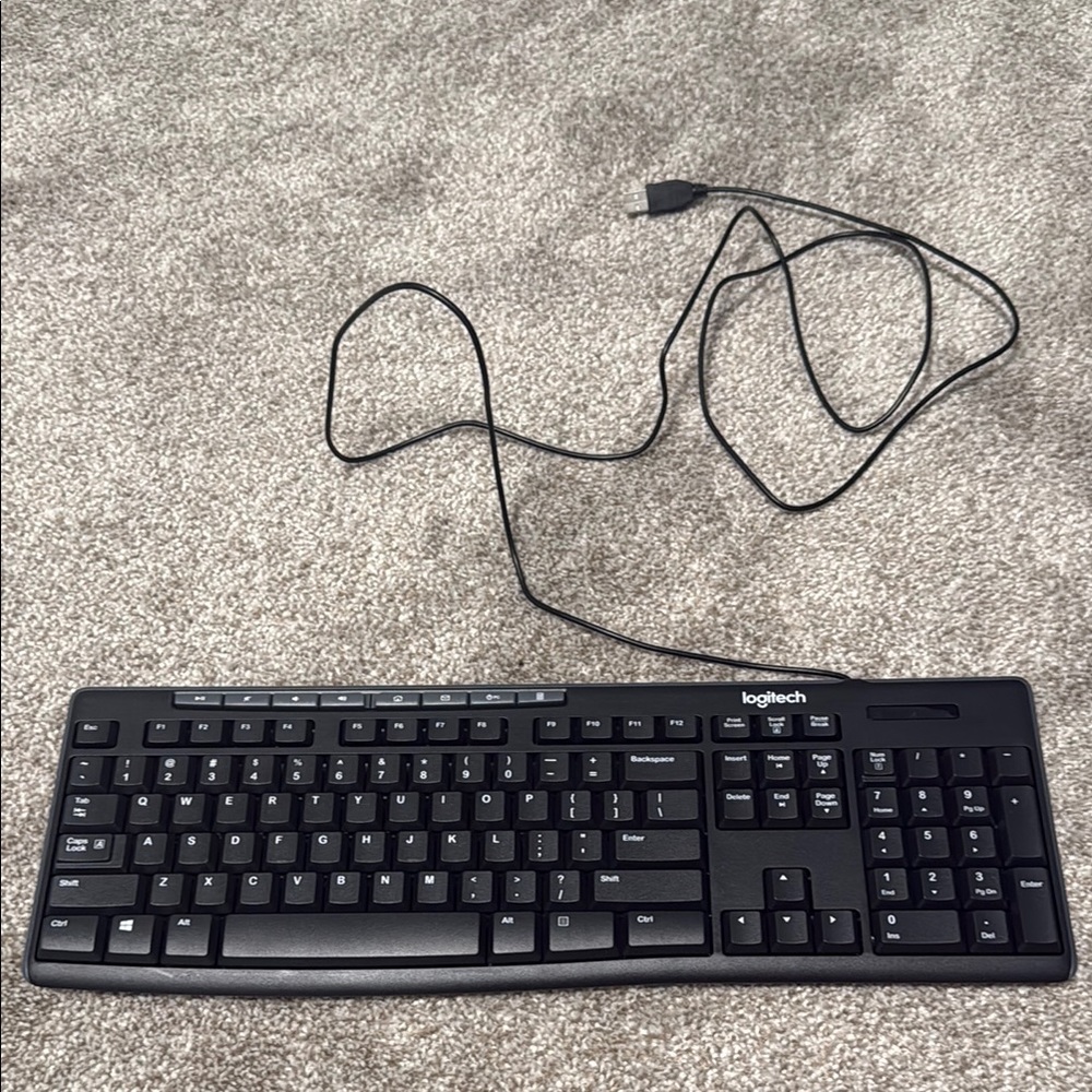 Logitech Black Wired Keyboard